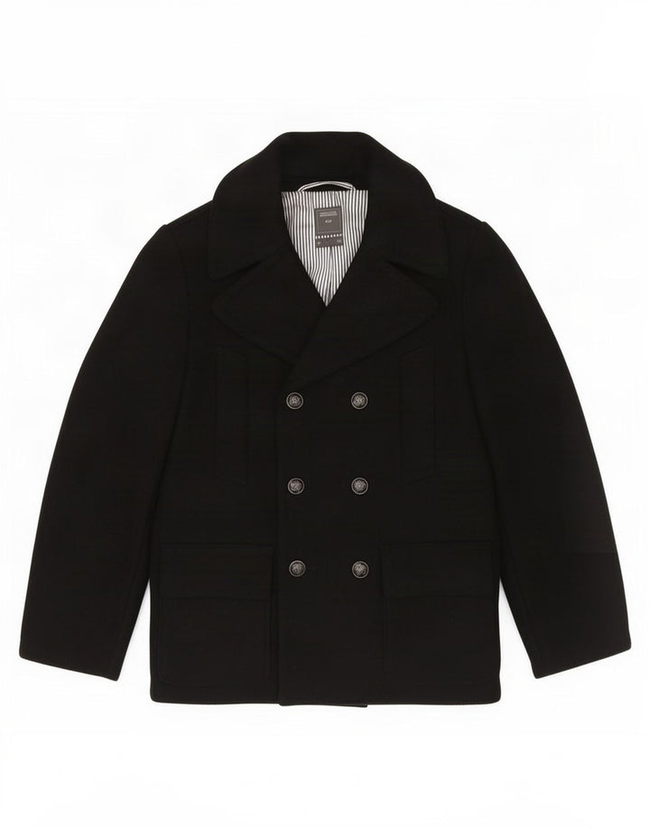 Gap Γυναικείο Παλτό με διπλό στήθος UK 14 Medium Navy Blue Wool