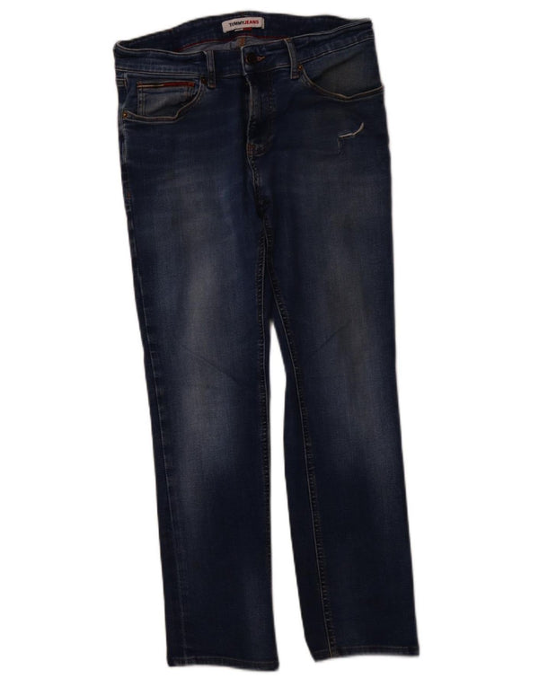 Γυναικείο τζιν ίσιο TOMMY HILFIGER W32 L27 Μπλε βαμβακερό