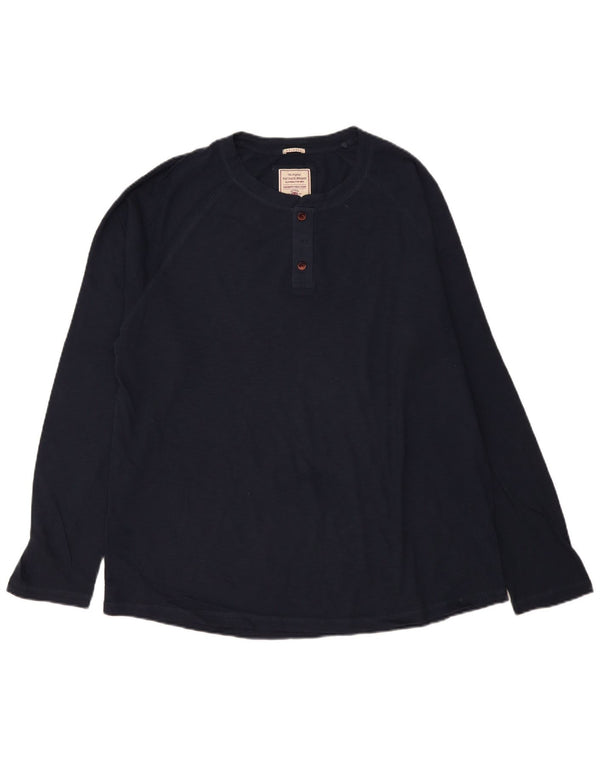 Ανδρικό μπλουζάκι Fat Face Μακρυμάνικο 2XL Navy Blue βαμβακερό