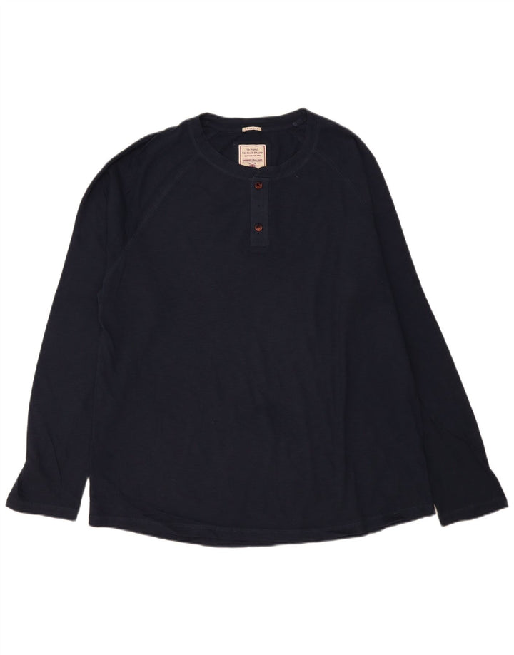 Ανδρικό μπλουζάκι Fat Face Μακρυμάνικο 2XL Navy Blue βαμβακερό