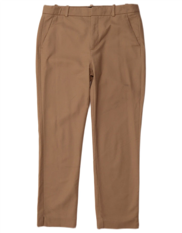 ZARA Γυναικείο κωνικό παντελόνι Chino EU 38 Small W28 L25 Καφέ βαμβακερό