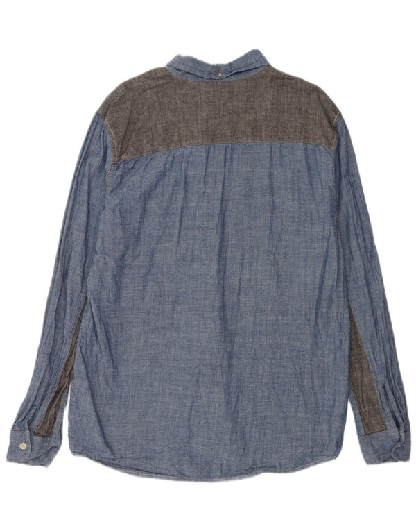 Ανδρικό πουκάμισο Carhartt XL Blue Colourblock Βαμβακερό