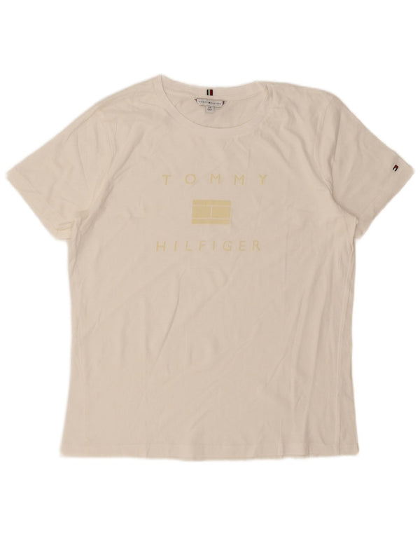 Tommy Hilfiger Γυναικείο T-Shirt Top UK 16 Large White