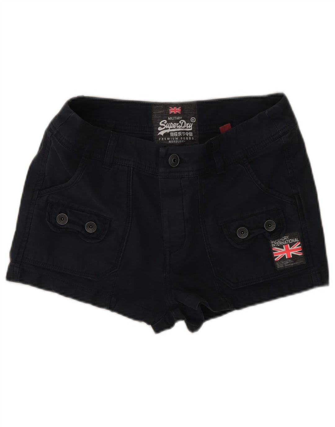 Superdry Γυναικείο Σορτς Cargo XS W28 Μαύρο βαμβακερό