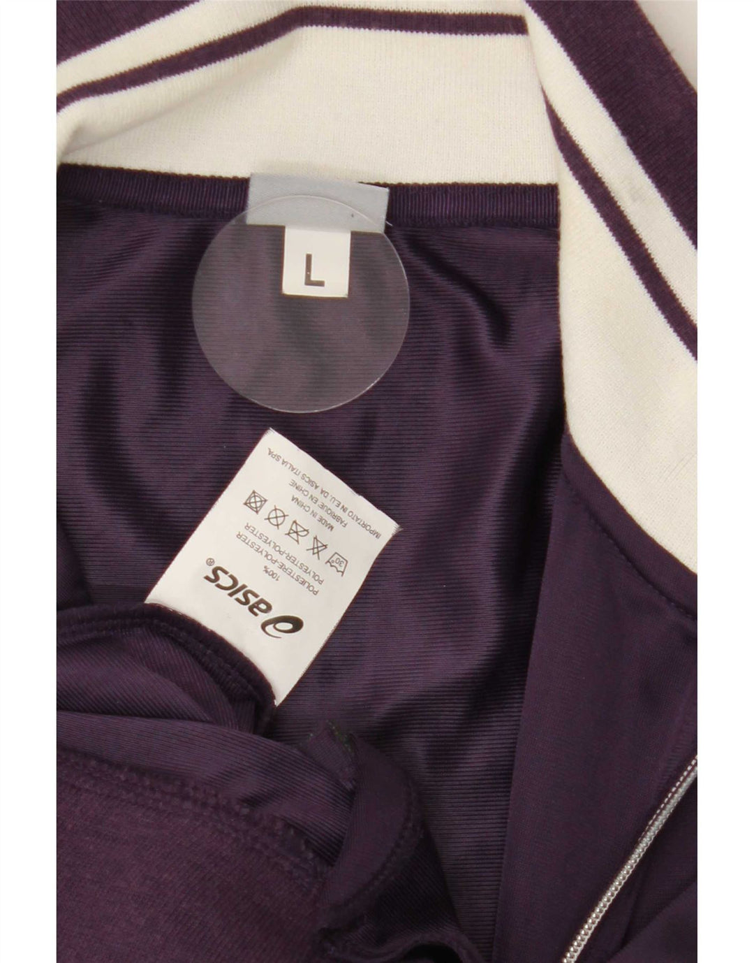 Γυναικεία αθλητική φόρμα Asics Top Jacket UK 14 Large Purple Colourblock Polyester