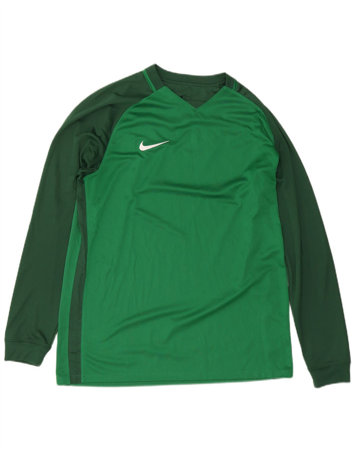 Ανδρικό μπλουζάκι Nike Dri Fit με μακρυμάνικο XL πράσινο χρώμα