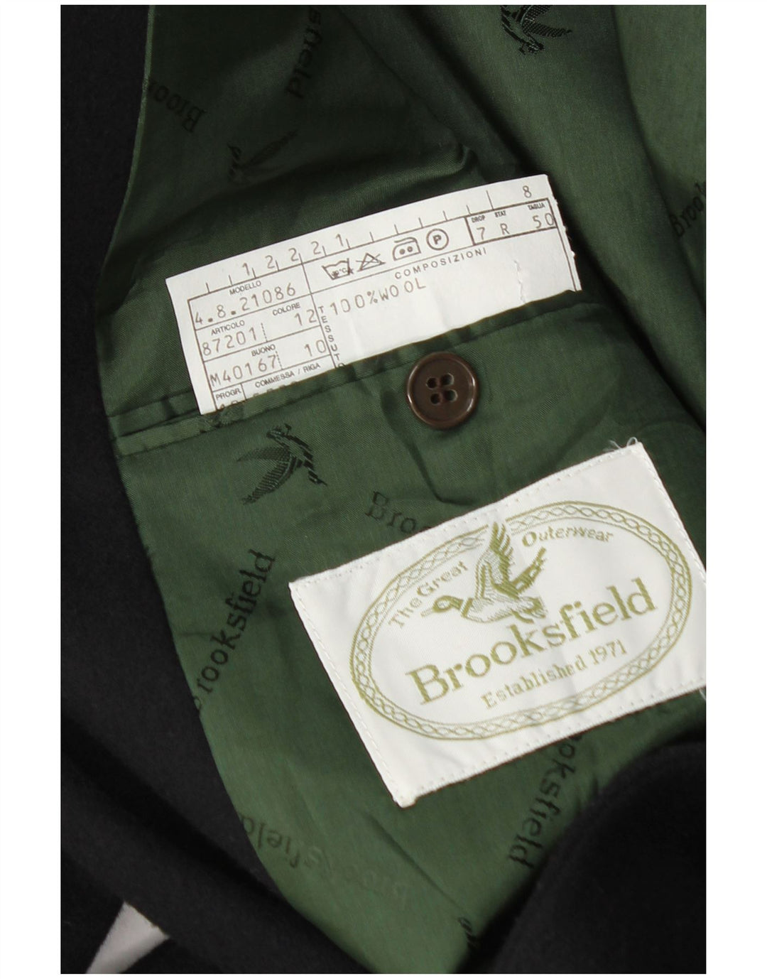 Μπουφάν Brooksfield Ανδρικό Μπλέιζερ με 2 Κουμπιά IT 50 Large Navy Blue Wool