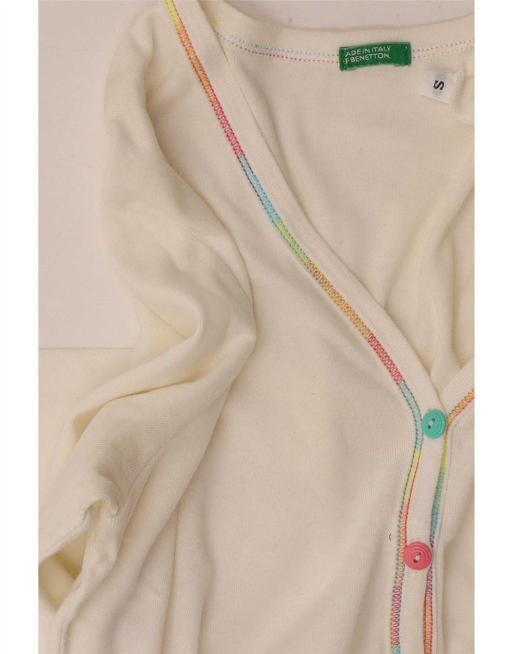 Γυναικείο πουλόβερ Benetton Crop Cardigan UK 8 Small White
