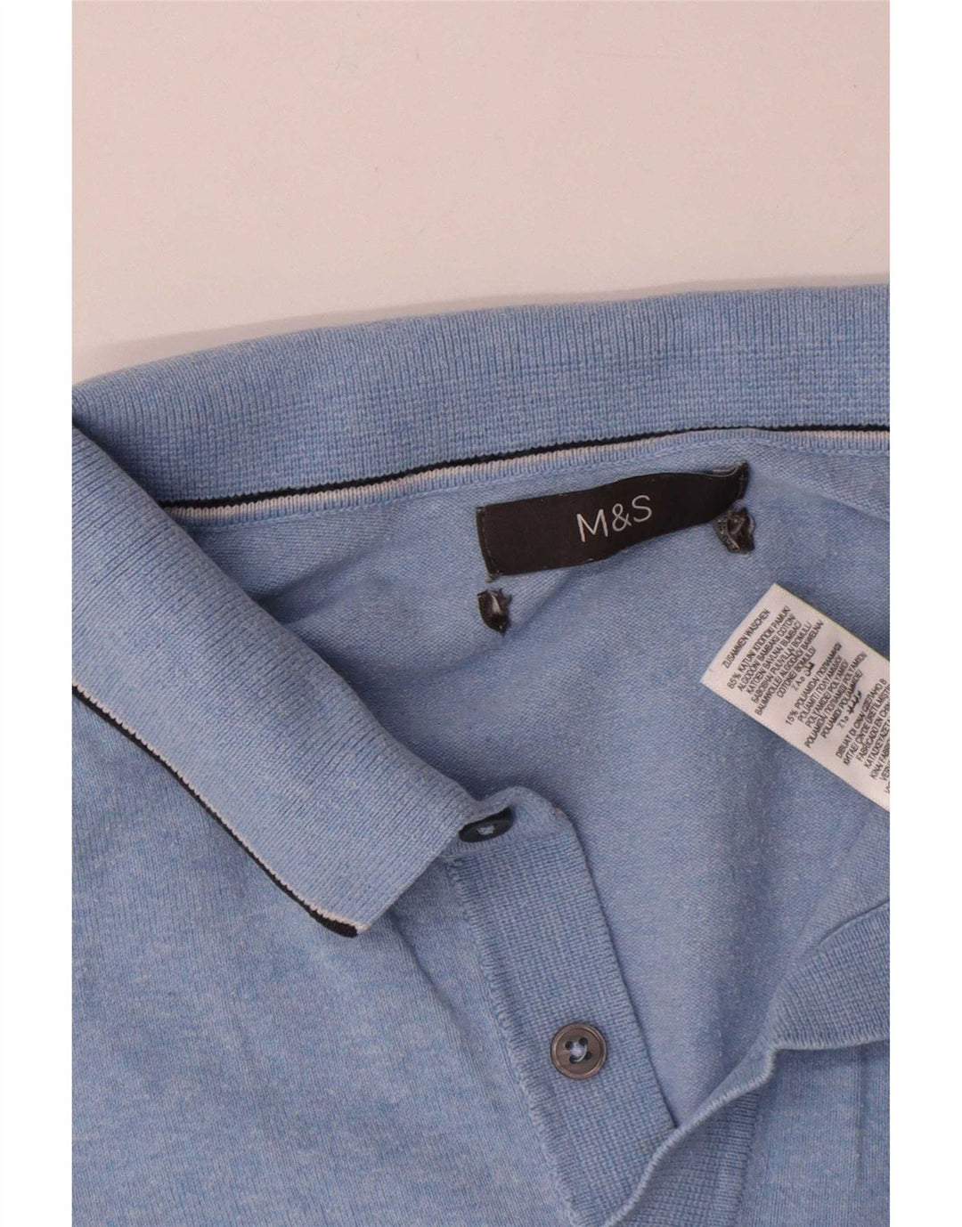 Ανδρικό μπλουζάκι πόλο Marks & Spencer, μεσαίο βαμβακερό