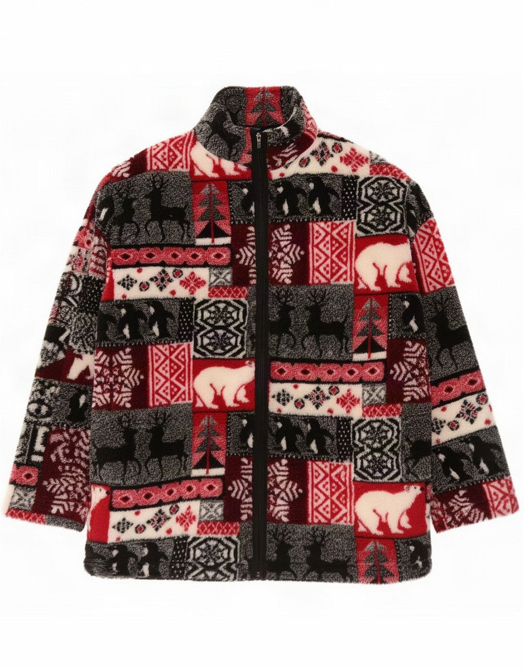 Dash Γυναικείο υπερμεγέθη Fleece Jacket UK 16 μεγάλο πολύχρωμο συνονθύλευμα