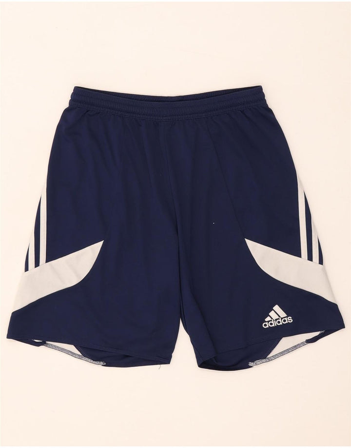 Ανδρικό αθλητικό σορτς Adidas Climalite Small Navy Blue Colorblock Πολυεστέρας