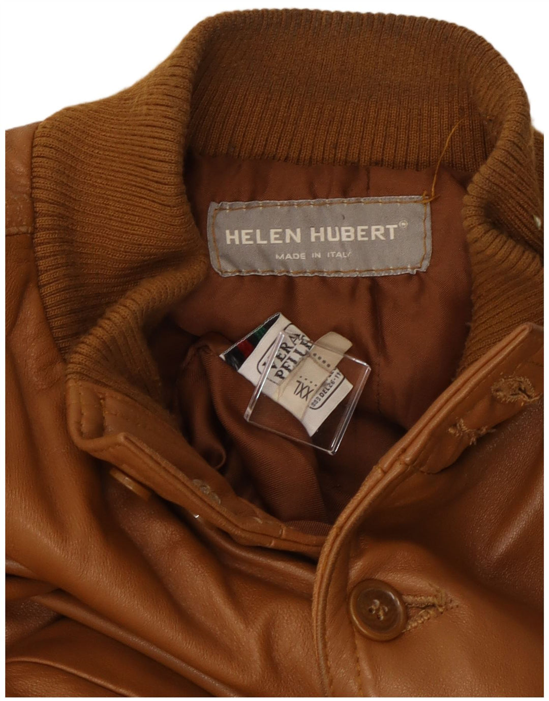 Helen Hubert Ανδρικό Δερμάτινο Μπουφάν UK 44 2XL Καφέ Δερμάτινο
