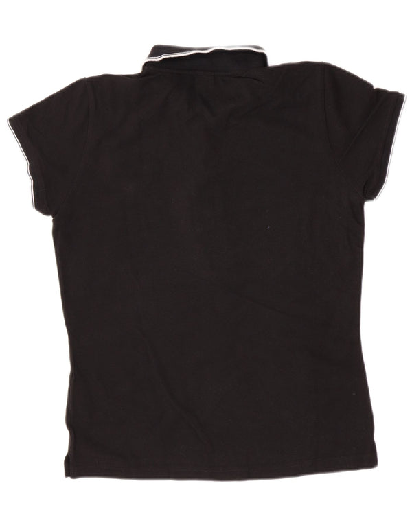 Champion Womens Heritage Fit Polo Shirt UK 18 XL Μαύρο βαμβακερό