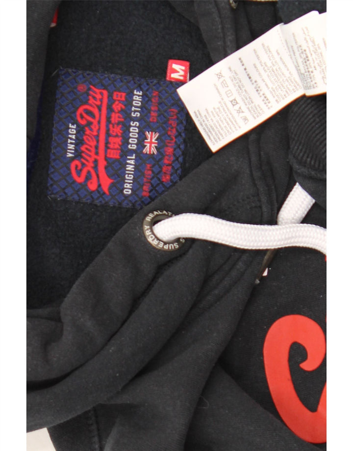 Ανδρικό γραφικό κουκούλα Superdry, μεσαίο μαύρο βαμβακερό