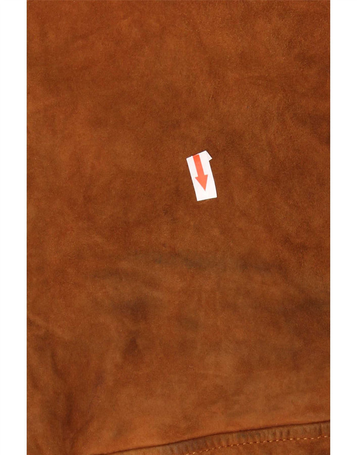 Project Classico Ανδρικό Suede Bomber Jacket UK 42 XL Καφέ Δερμάτινο