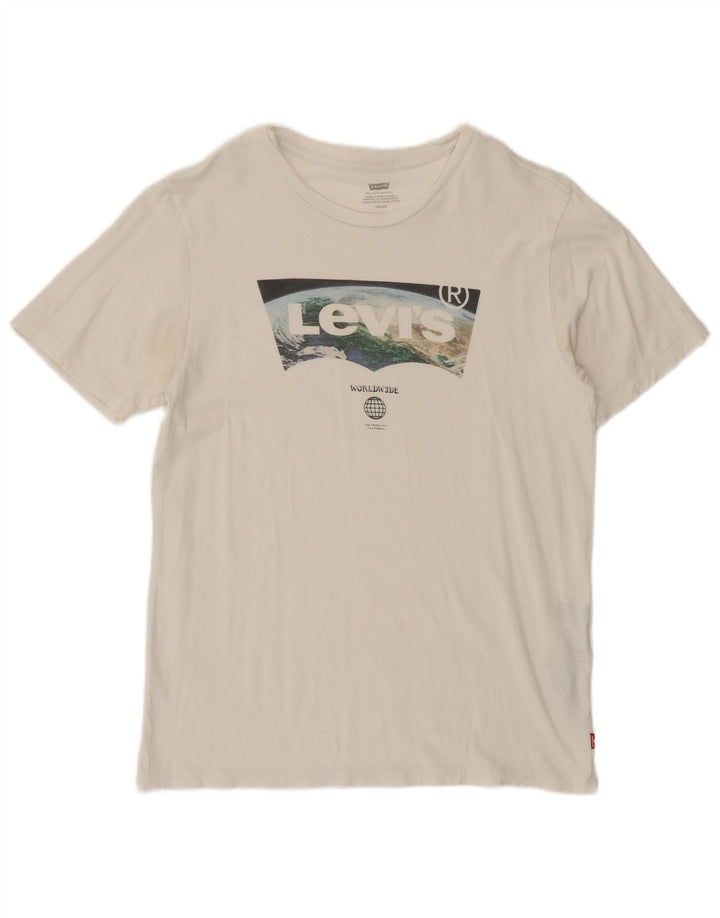 Ανδρικό γραφικό T-Shirt Levi's Top Μικρό λευκό βαμβακερό