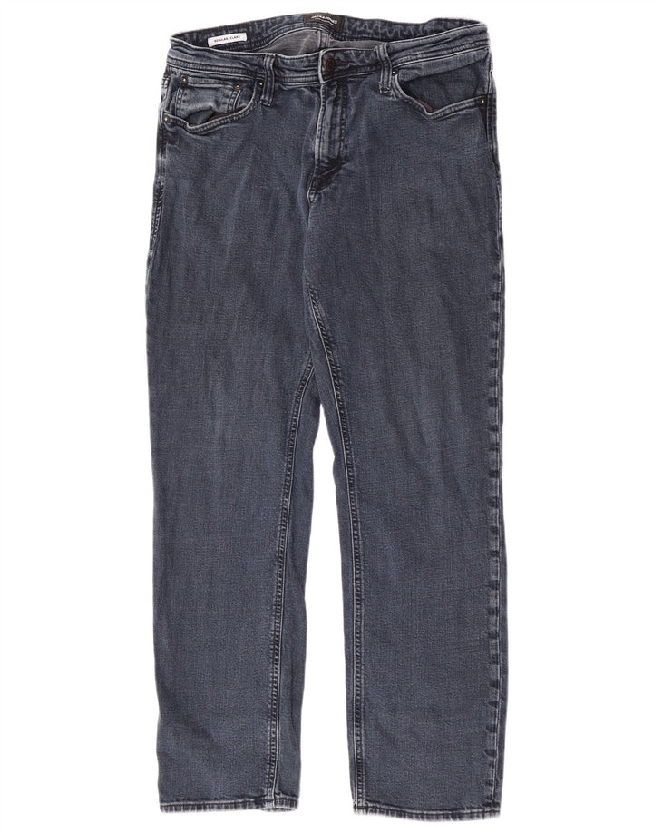 Jack & Jones Ανδρικό τζιν Clark Regular Straight W34 L29 Μπλε βαμβακερό