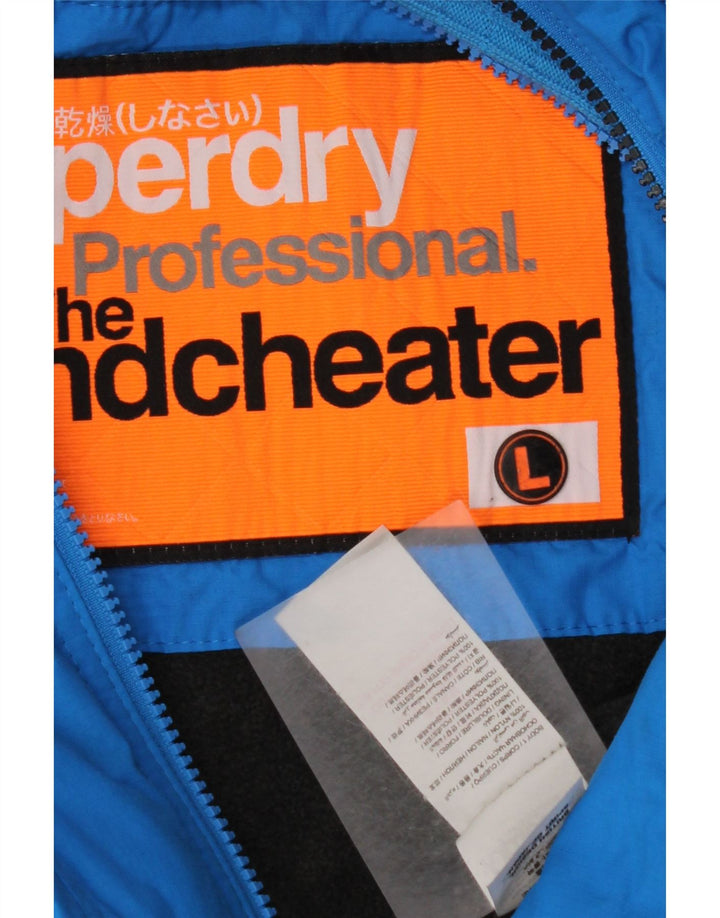 Ανδρικό μπουφάν SUPERDRY The Windcheater Hooded Windbreaker UK 40 Large Blue