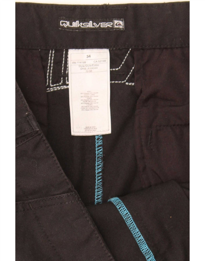 Ανδρικό γραφικό σορτς chino Quiksilver W34 μεγάλο μαύρο πολυεστέρα