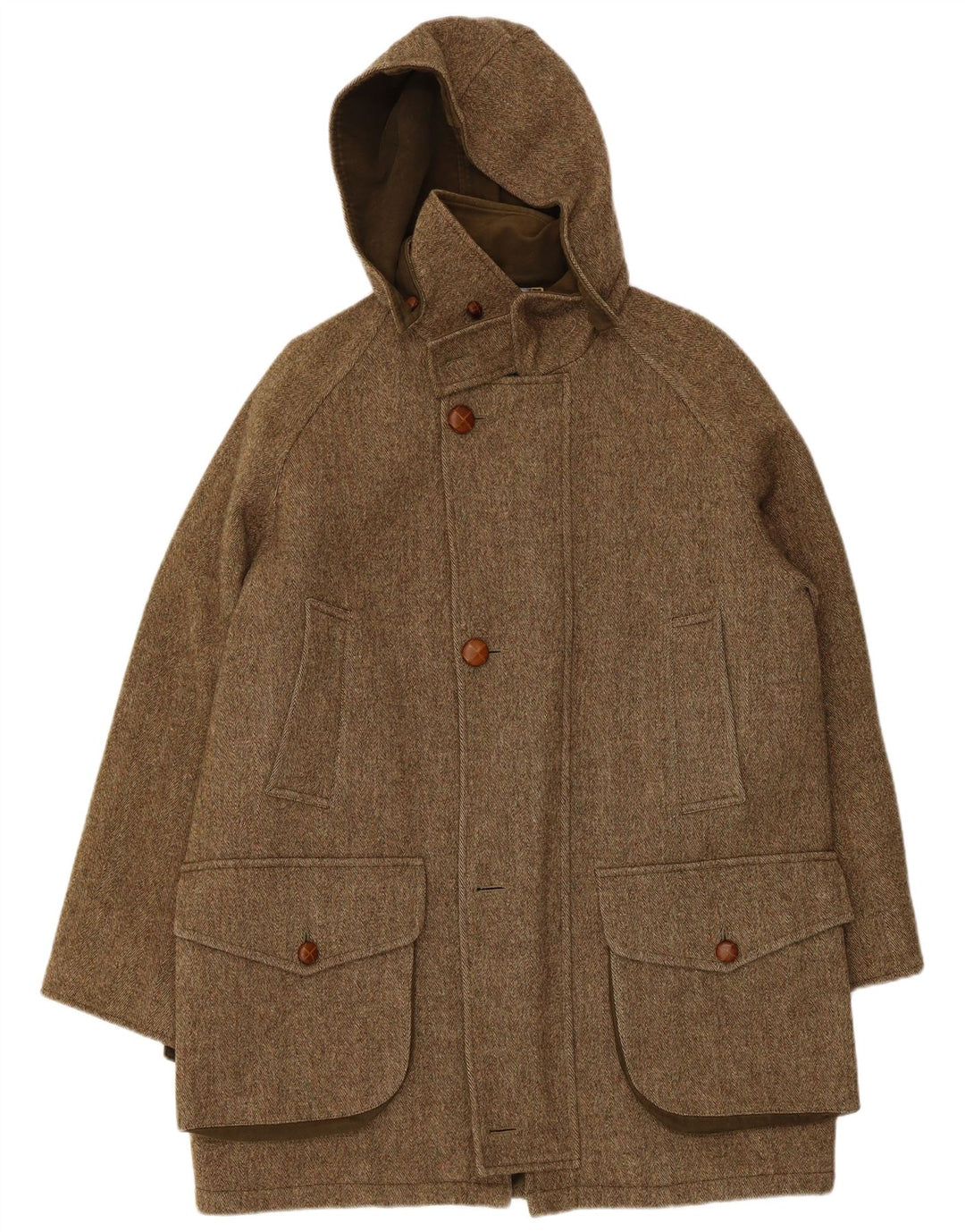Ανδρικό πανωφόρι John Ashfield με κουκούλα IT 48 Medium Khaki Ψαροκόκκαλο