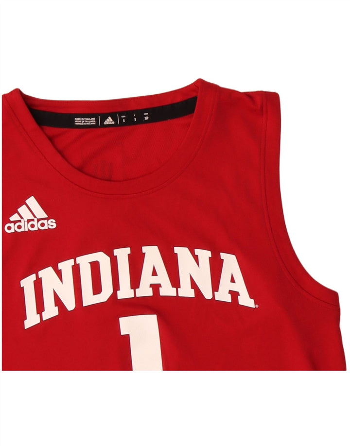 ADIDAS Ανδρικό γιλέκο γραφικών Indiana Top Μικρό κόκκινο πολυεστέρα