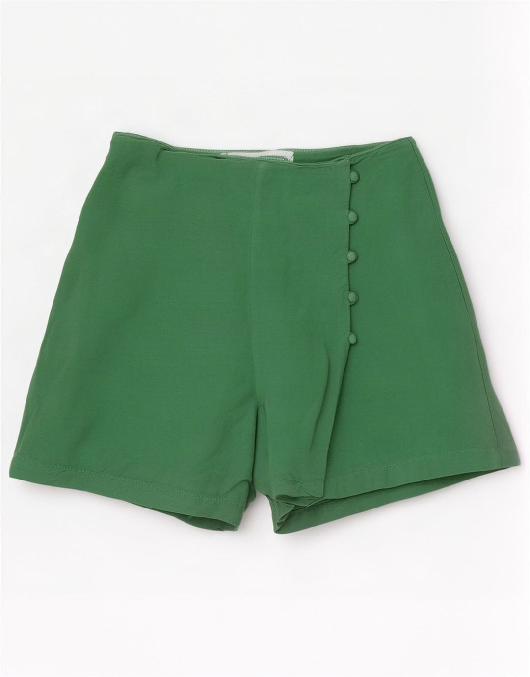 Γυναικείο Casual σορτς Zara Small W26 Πράσινο λινό