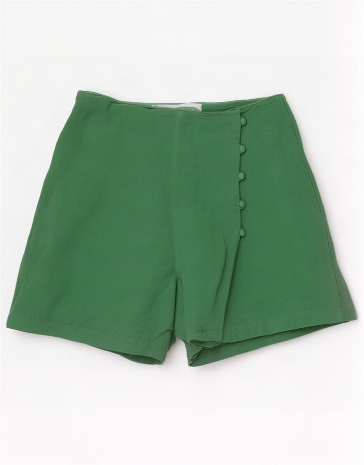 Γυναικείο Casual σορτς Zara Small W26 Πράσινο λινό