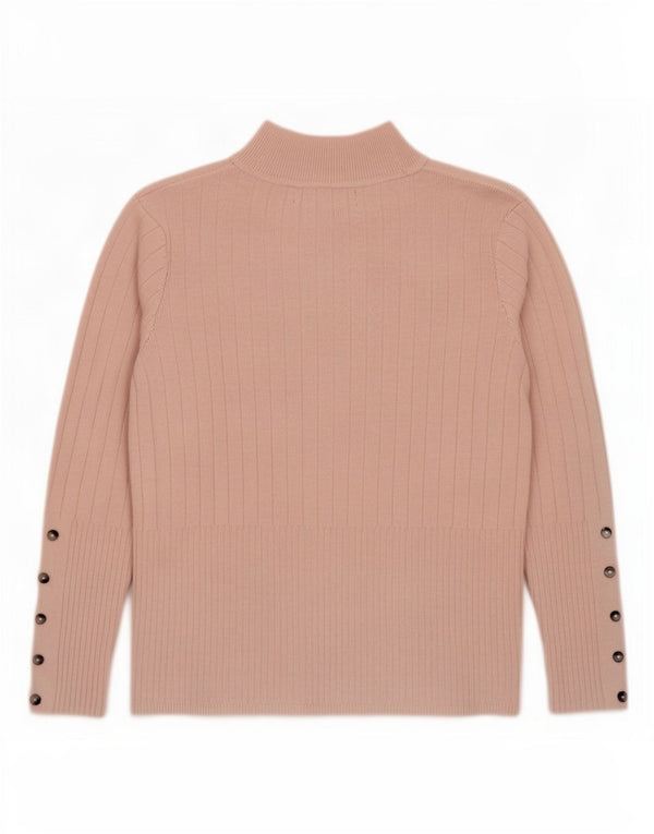 Marks & Spencer Γυναικείο πουλόβερ με λαιμό χελώνα UK 12 Medium Pink
