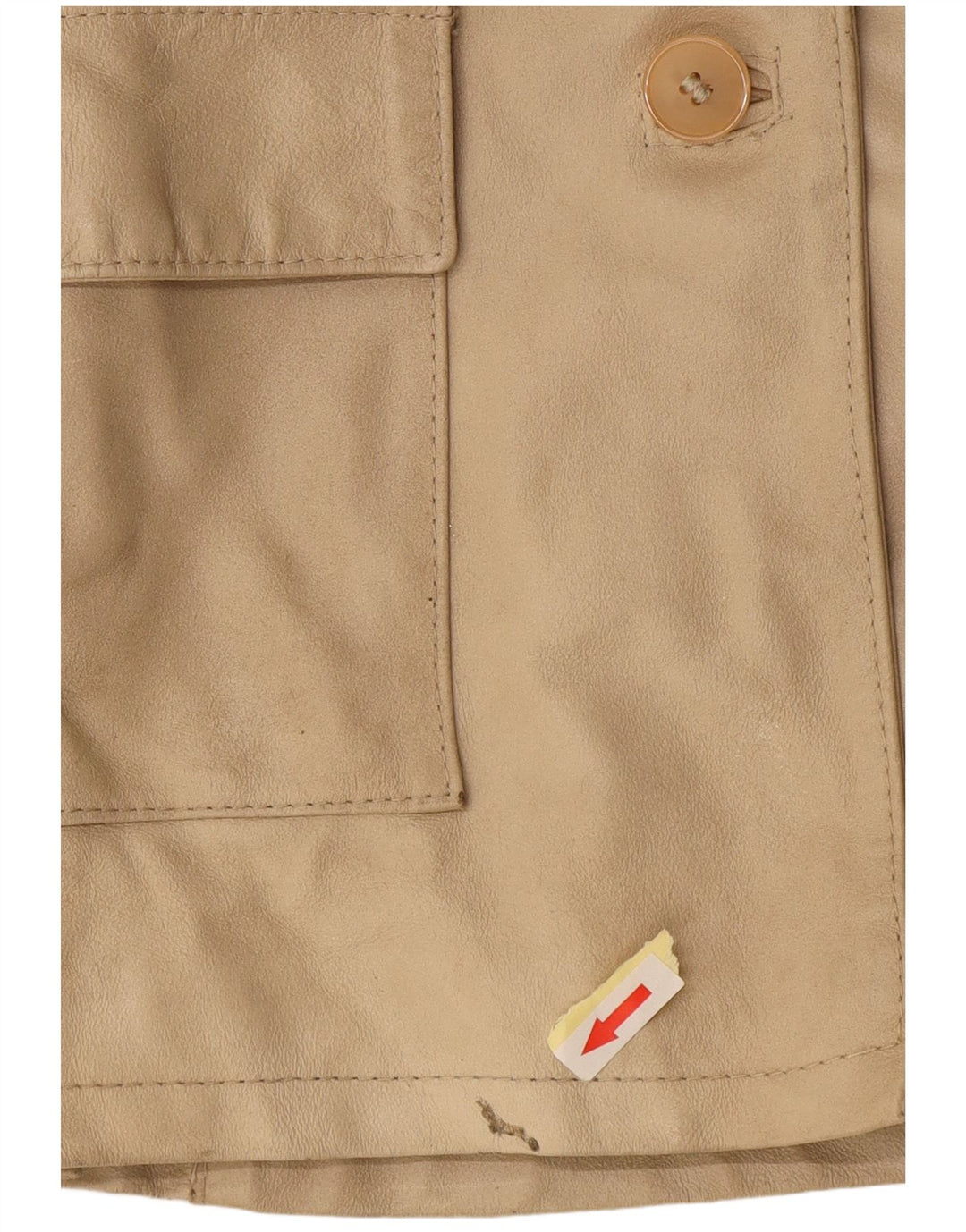 Viamaestra Γυναικείο Δερμάτινο Μπουφάν UK 12 Medium Beige Leather