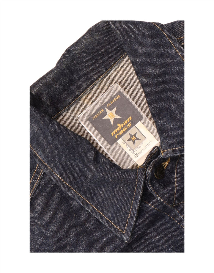 Indian Rags Ανδρικό Τζιν Μπουφάν UK 38 Medium Navy Blue Cotton