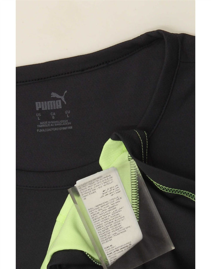Ανδρικό T-Shirt Puma Top Large Black Colourblock Πολυεστέρας