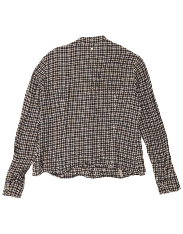 Trussardi Jeans γυναικείο βολάν μπλουζάκι UK 14 μεγάλο μαύρο βαμβακερό