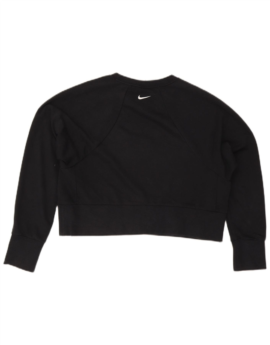 Γυναικείο φούτερ Nike Crop με γραφικό μεγάλο μέγεθος Jumper UK 10 Small Black