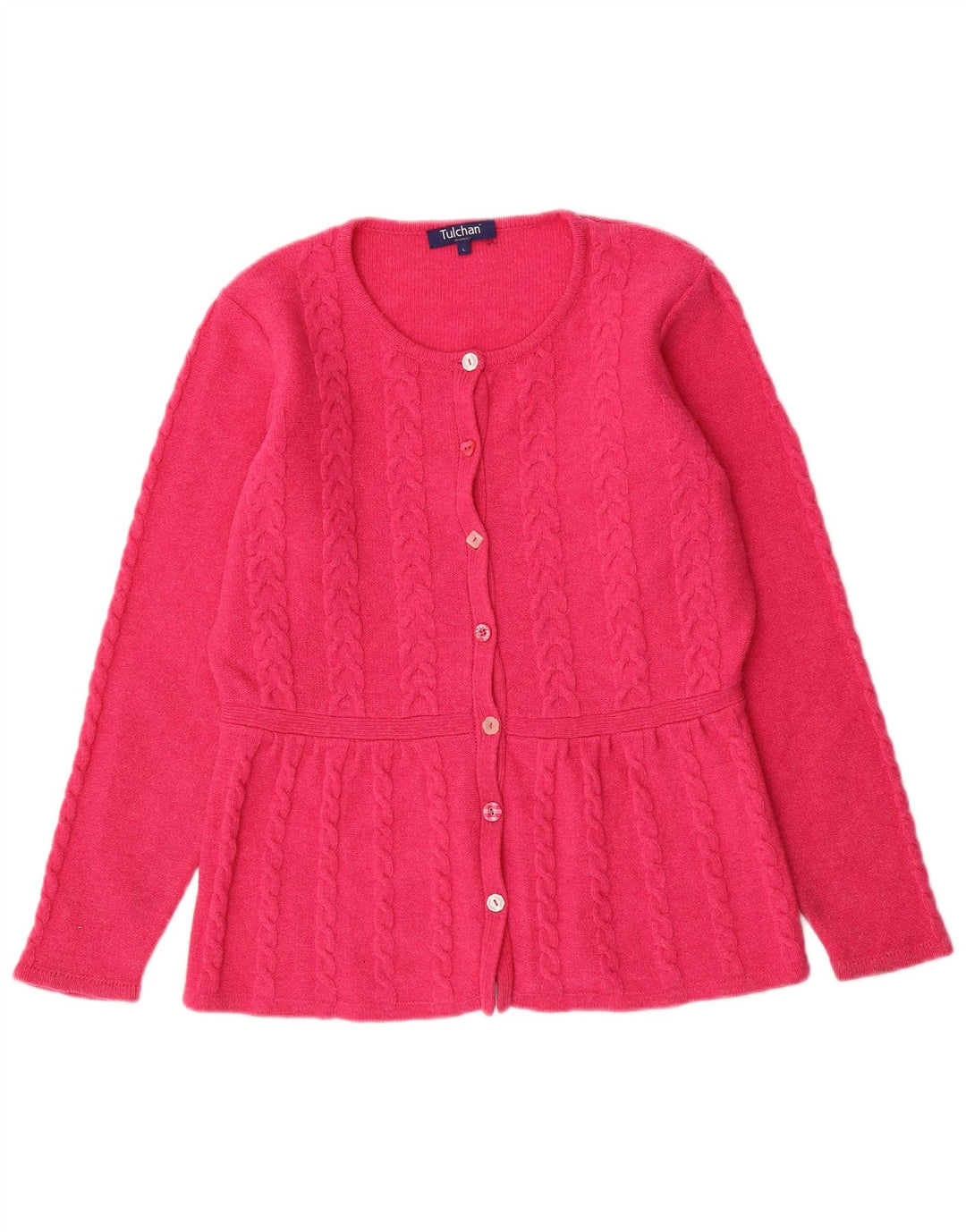 TULCHAN Γυναικεία ζακέτα UK 16 Large Pink Lambswool