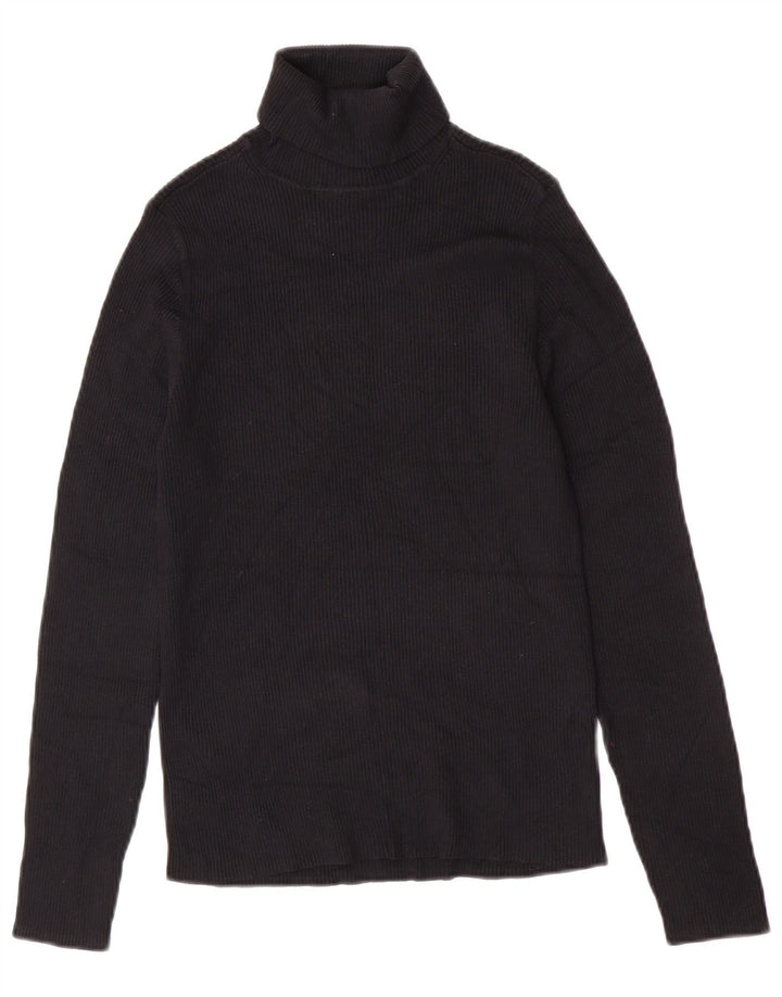 Marks & Spencer Γυναικείο πουλόβερ με ρολό λαιμόκοψη UK 12 Medium Black