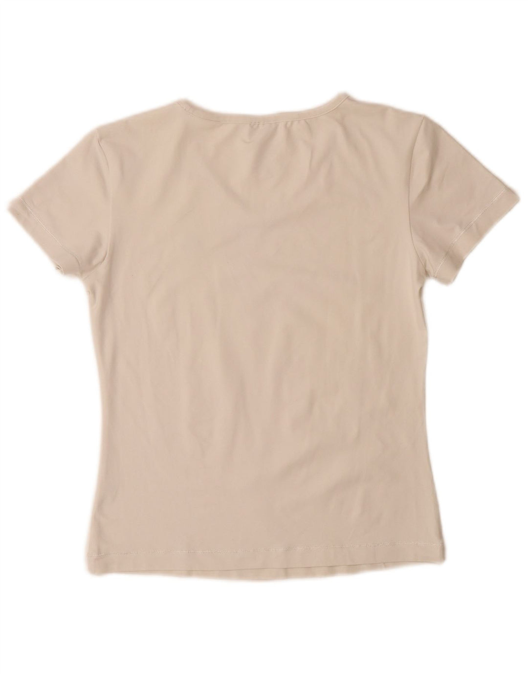 Adidas Γυναικείο T-Shirt Top UK 14 Medium Off White Polyamide