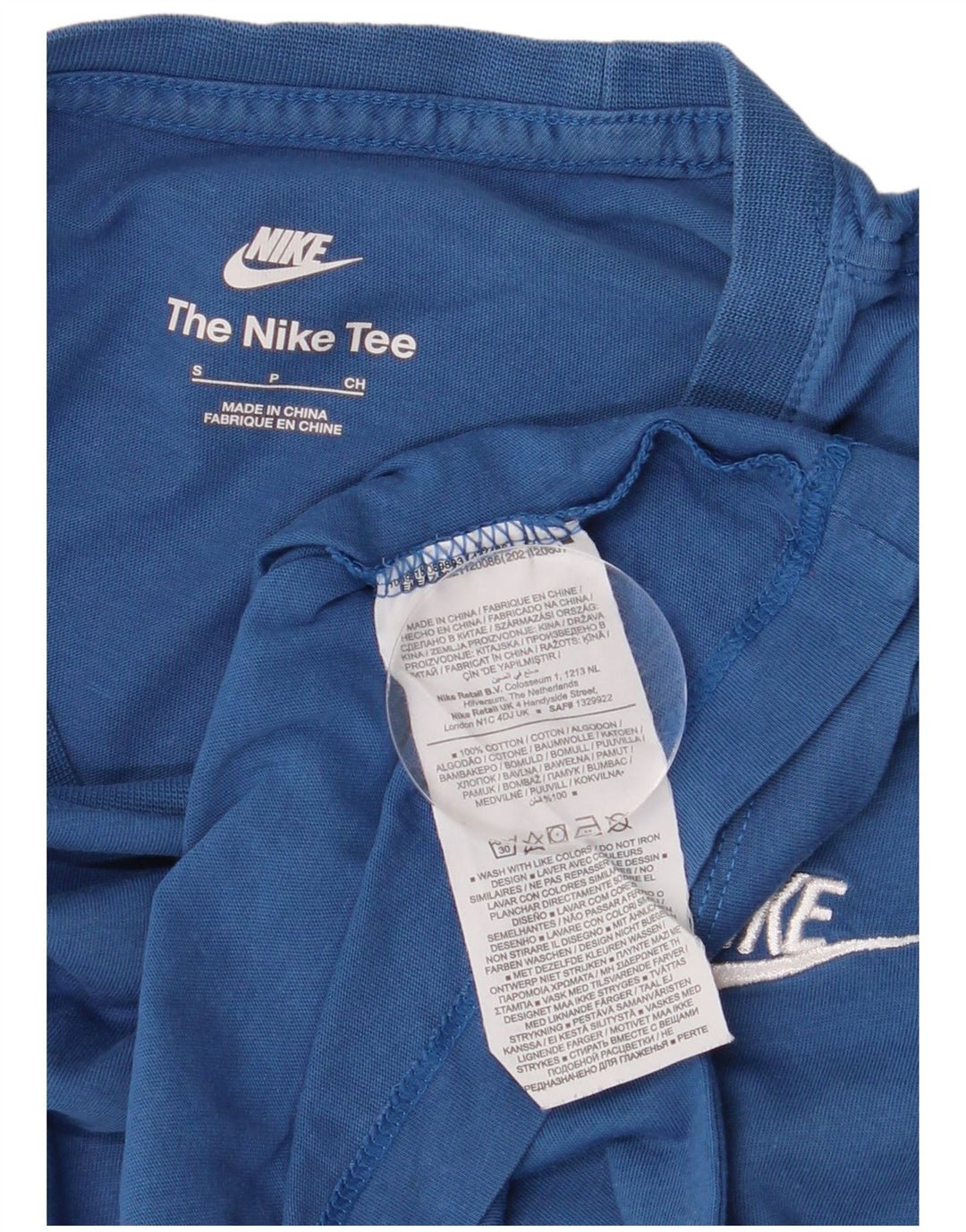 Ανδρικό μπλουζάκι Nike, μικρό μπλε βαμβακερό