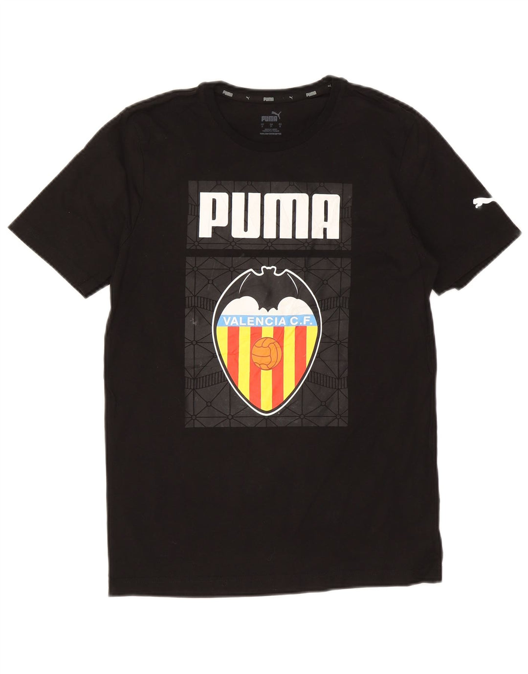 Μπλουζάκι Puma Mens Valencia γραφικό μπλουζάκι, μικρό μαύρο βαμβακερό