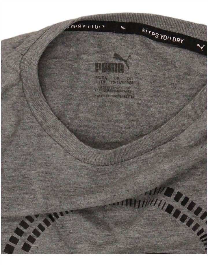 Μπλουζάκι PUMA Boys Graphic T-Shirt 13-14 ετών με γκρι φλιτζάνια