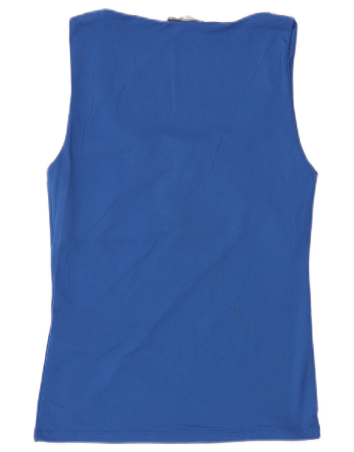 Zara Γυναικείο Γιλέκο Τοπ UK 12 Medium Blue Polyamide