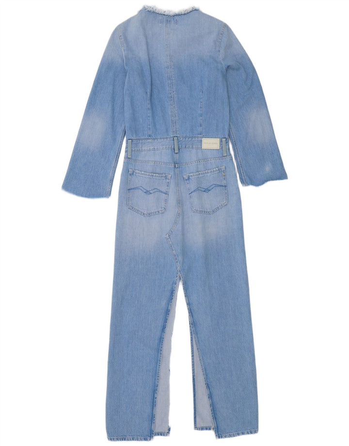 Replay γυναικεία τζιν φόρμα UK 10 Small Blue Cotton