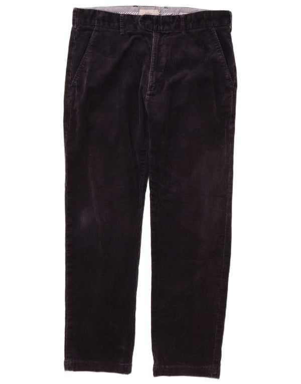 Ανδρικό ίσιο κοτλέ παντελόνι Marks & Spencer W34 L29 Navy Blue Cotton