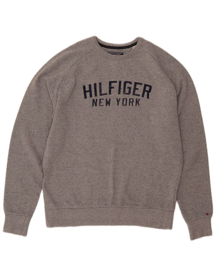 TOMMY HILFIGER Γυναικεία φούτερ Vintage Fit Jumper UK 16 Large Grey