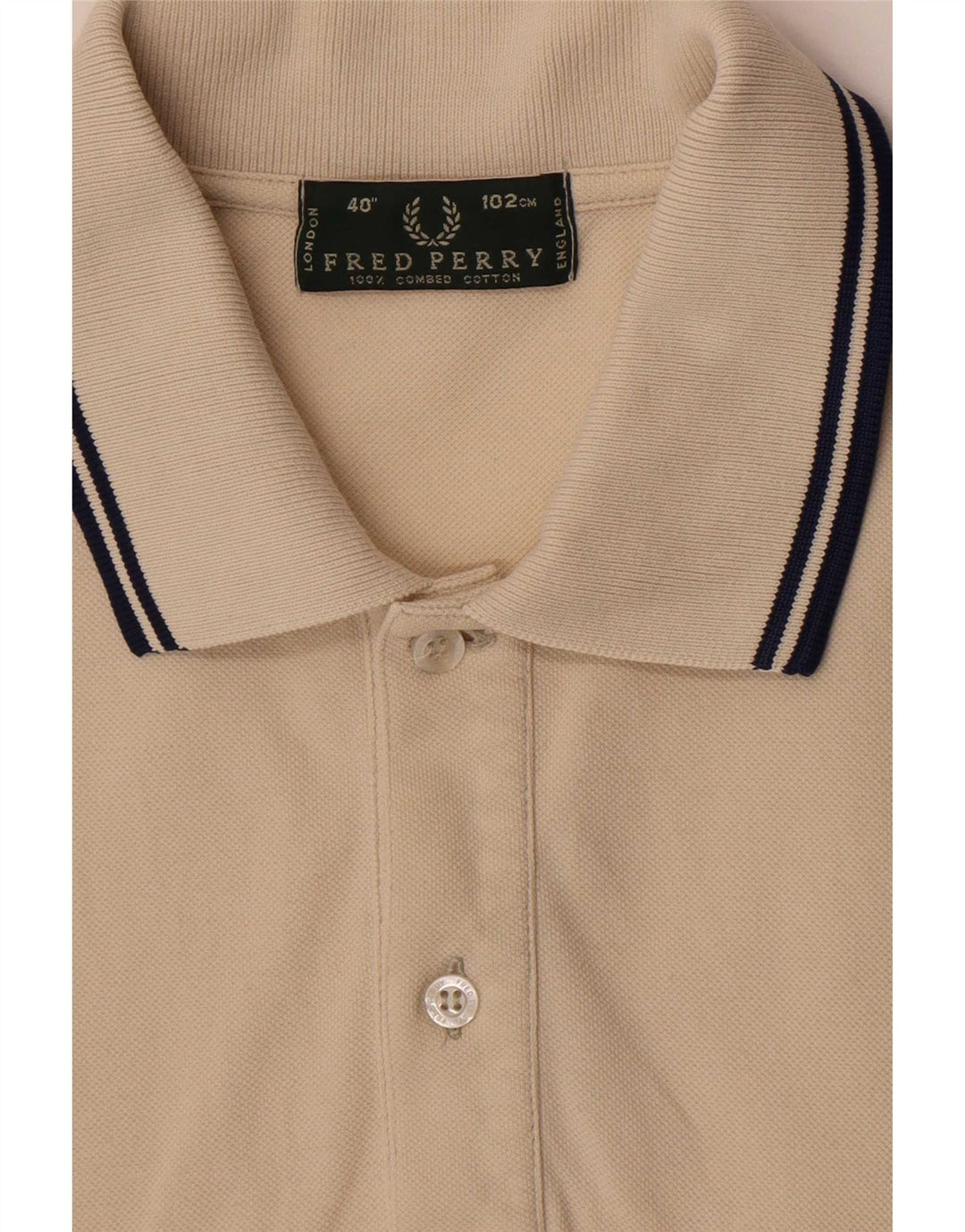 Fred Perry Ανδρικό Πόλο Μπλουζάκι Μεσαίο Μπεζ βαμβακερό