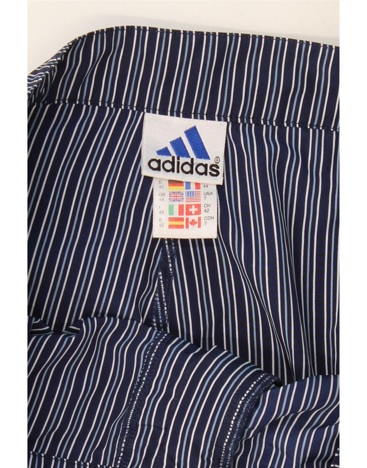 Γυναικείο σορτς Chino ADIDAS UK 16 Large W32 Navy Blue ριγέ πολυεστέρας