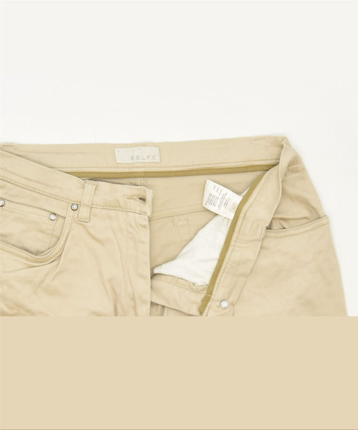 BELFE & BELFE Womens Tapered Casual Trousers IT 46 Large W32 L28 Beige | Vintage | Thrift | Second-Hand | Used Clothing | Messina Hembry 