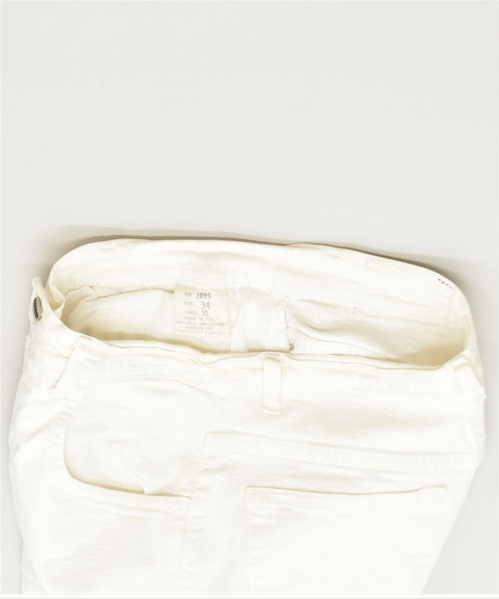 E905 Womens Slim Jeans W28 L31 White Cotton Classic Vintage | Vintage | Thrift | Second-Hand | Used Clothing | Messina Hembry 