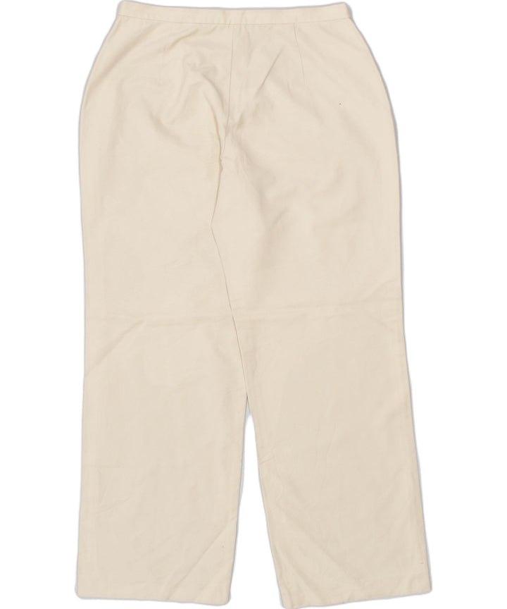 GERANI Womens High Waist Casual Trousers IT 42 Medium W26 L32 Beige Cotton | Vintage | Thrift | Second-Hand | Used Clothing | Messina Hembry 