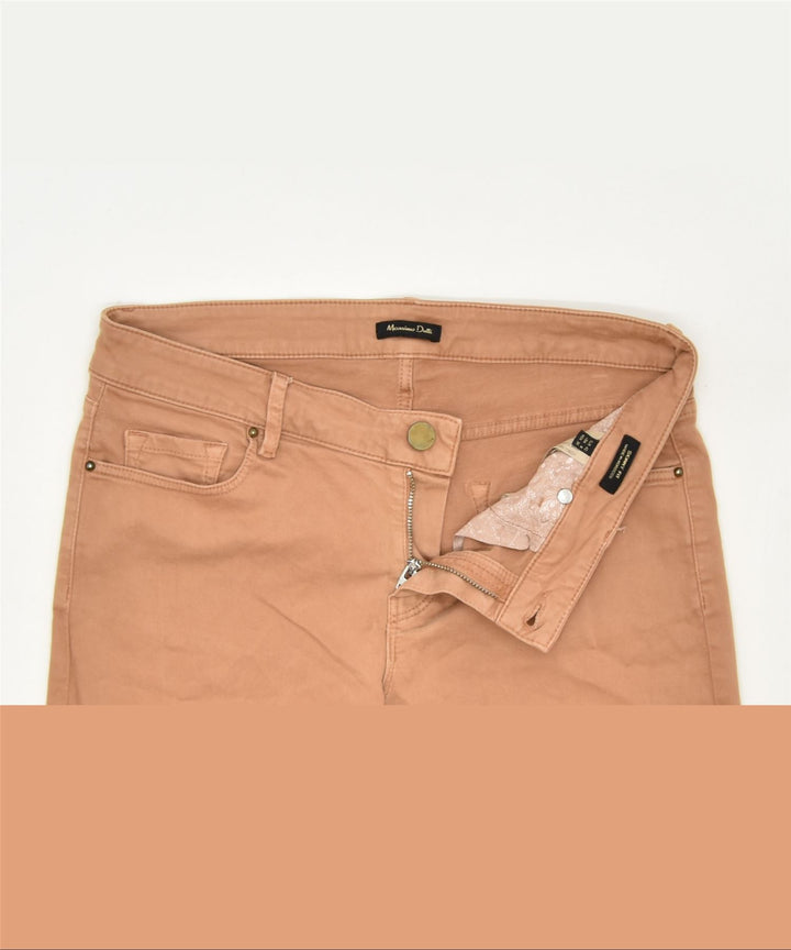 MASSIMO DUTTI Womens Skinny Casual Trousers US 8 Medium W30 L29 Brown | Vintage | Thrift | Second-Hand | Used Clothing | Messina Hembry 