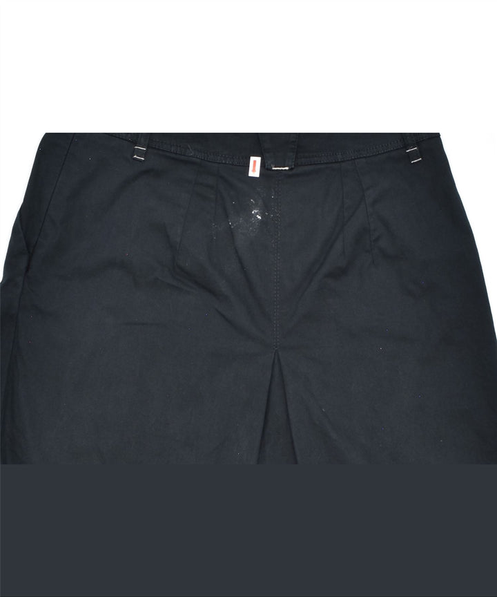 MARELLA Womens A-Line Skirt UK 10 Small W30 Black Cotton | Vintage | Thrift | Second-Hand | Used Clothing | Messina Hembry 